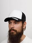 Бейсболка FLEXFIT арт. 6005FC (белый / черный)